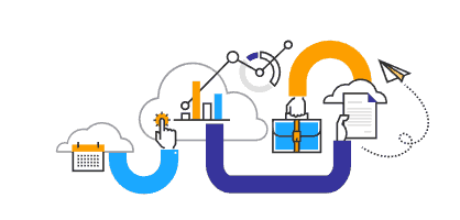 abstract graphic of docuware software