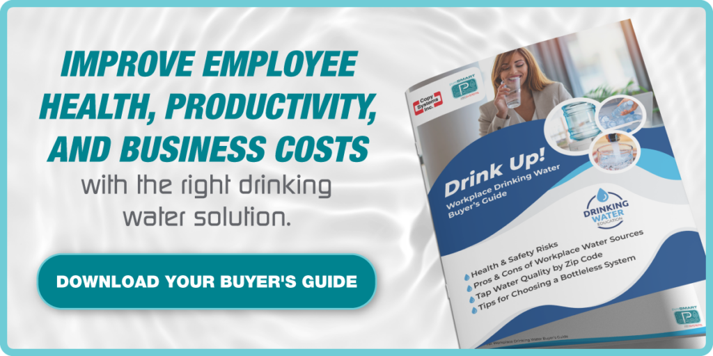 Improve employee health, productivity, and business costs with the right drinking water solution. Get your guide today
