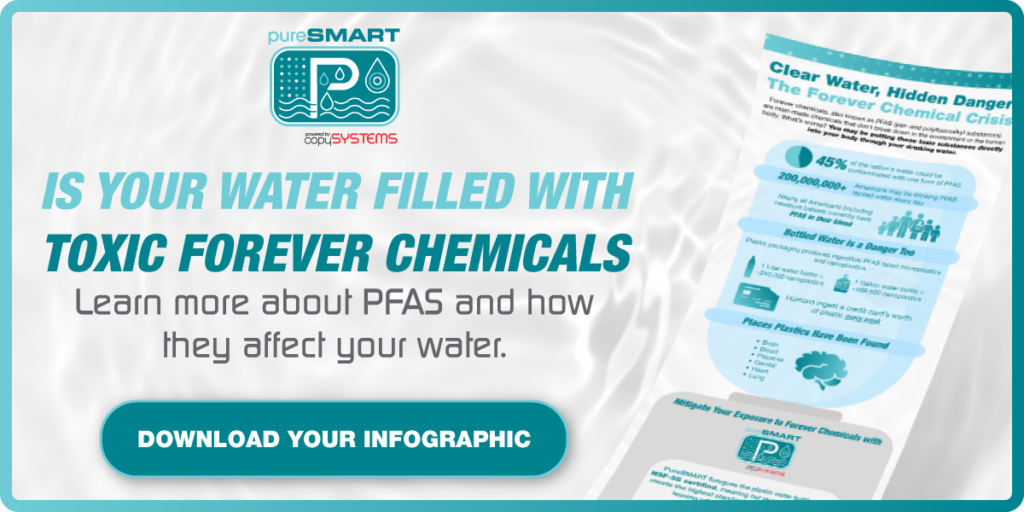 20250520_CSI_ForeverChemicalsInfographicCTA | Copy Systems Inc. Is your water filler with toxic forever chemicals. Learn more about PFAS and how they affect your water. Download your infographic