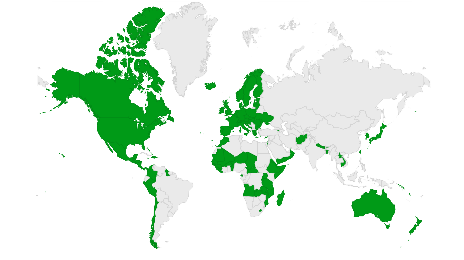 Map of TAA Compliant Countries